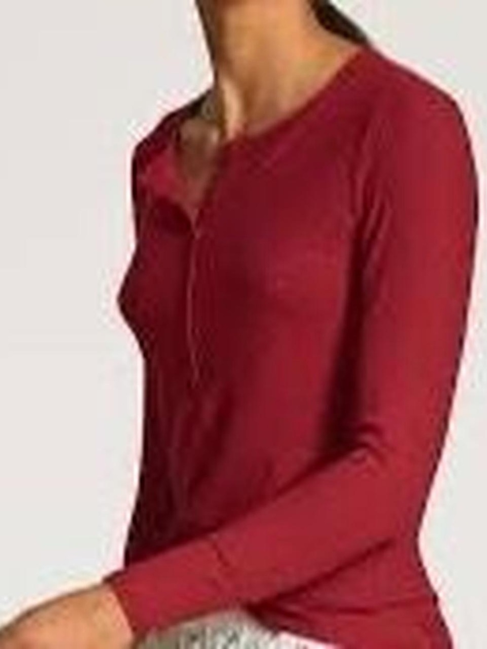 Light weight red knit Armani Exchange long-sleeve shirt
